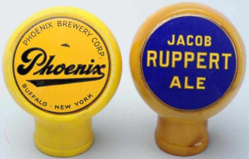 Appraisal: Lot of Phoenix Jacob Ruppert Beer Tap Knobs The Jacob