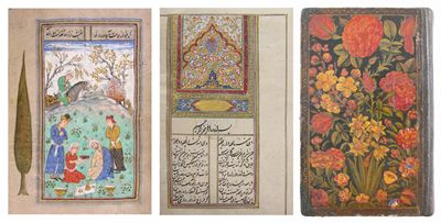 Appraisal: A Persian book of poetry written in two columns the