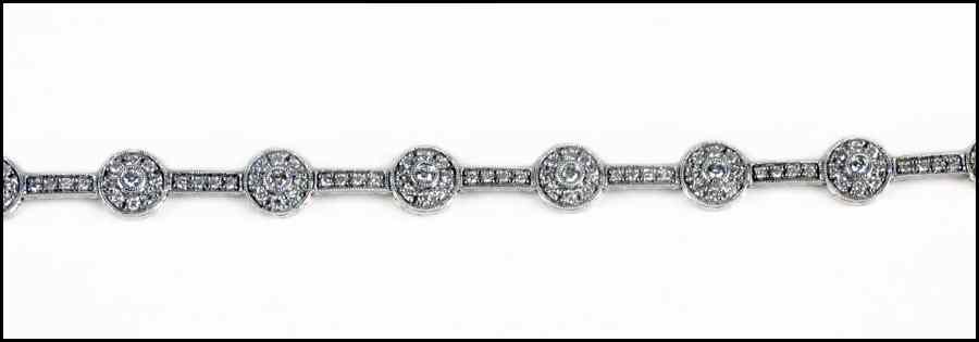 Appraisal: KARAT WHITE GOLD AND DIAMOND BRACELET Diamonds total approximately carats