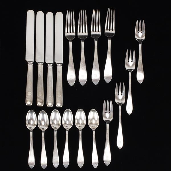 Appraisal: Tiffany Co Faneuil sterling silver flatware service pc Including four