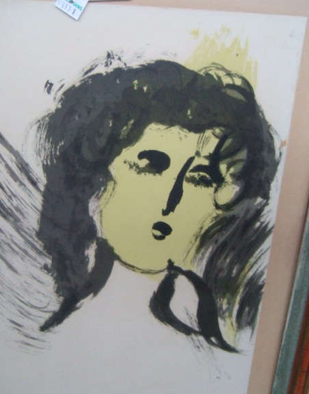 Appraisal: After Marc Chagall Head study colour lithograph cm x cm