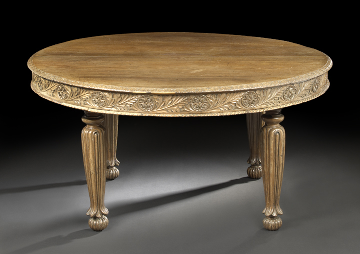 Appraisal: Anglo-Colonial Mahogany Center Table mid- th century the circular top