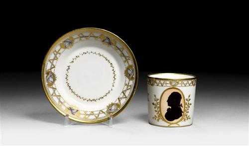 Appraisal: CUP AND SAUCER FOR THE AMBASSADOR OF SCHWEDEN Nyon circa