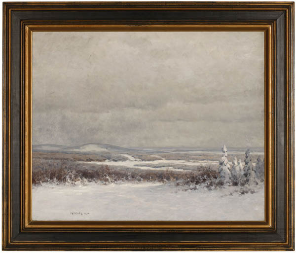 Appraisal: Nelson Kinsley - Nelson Kinsley - Massachusetts Winter landscape signed