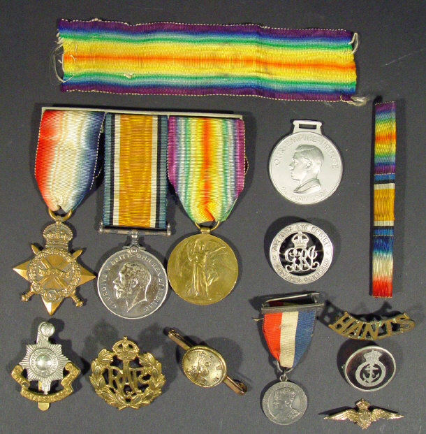 Appraisal: World War I military medal group comprising - War Medal