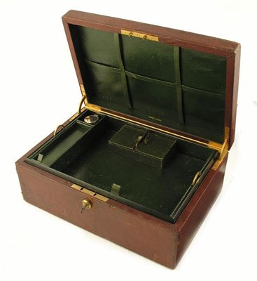 Appraisal: Asprey London A brown leather despatch box initialled 'H F