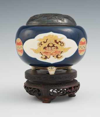 Appraisal: A Japanese Incense Burner Meiji The censer has a bulbous