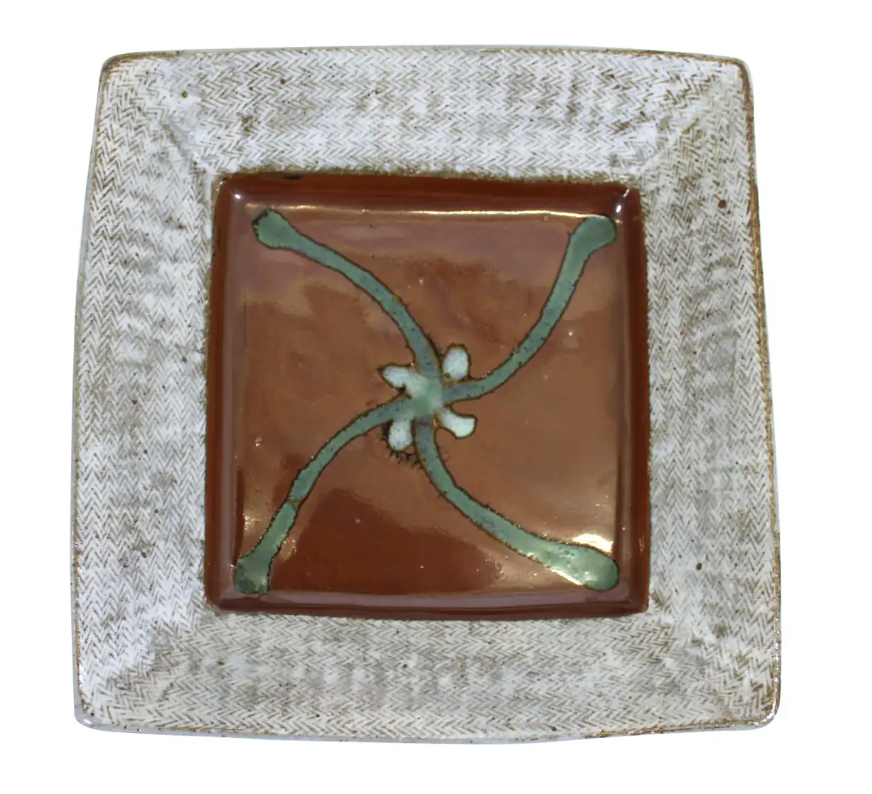 Appraisal: TATSUZO SHIMAOKA JAPANESE GLAZED STONEWARE TRAY Tatsuzo Shimaoka - Japanese