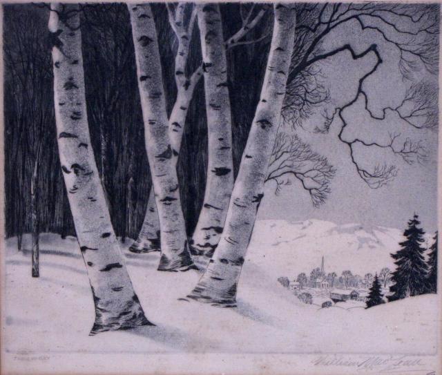 Appraisal: William Bill MacLean NY - x Etching Signed Lower Right