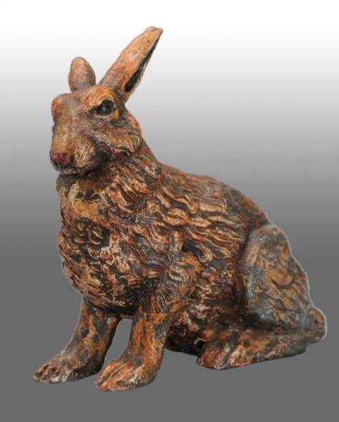 Appraisal: Lead Rabbit Sitting Still Bank Description Beautiful detail Condition Excellent