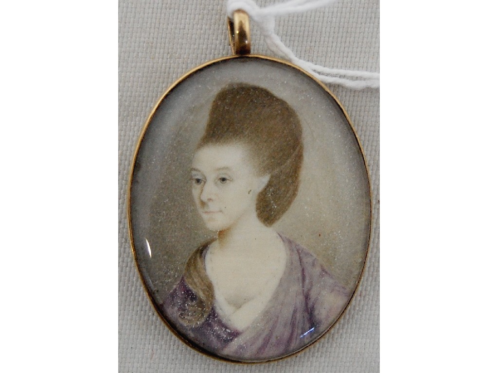 Appraisal: Portrait miniature of a 'Lady Margaret Kirkpatrick died May '