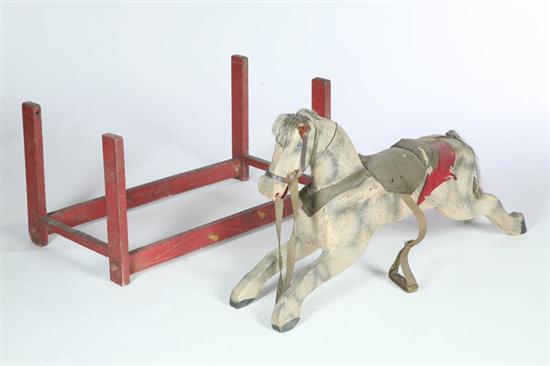 Appraisal: HOBBY HORSE American late th-early th century laminated wood Original