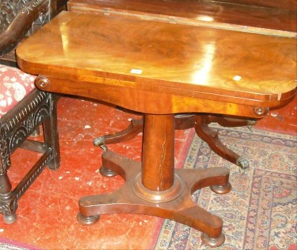 Appraisal: A th century mahogany card table