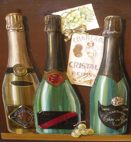 Appraisal: Mariapia Marinella Angelini Contemporary Three bottles of wine Three bottles