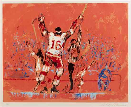 Appraisal: LeRoy Neiman American b Red Goal serigraph edition signed LeRoy