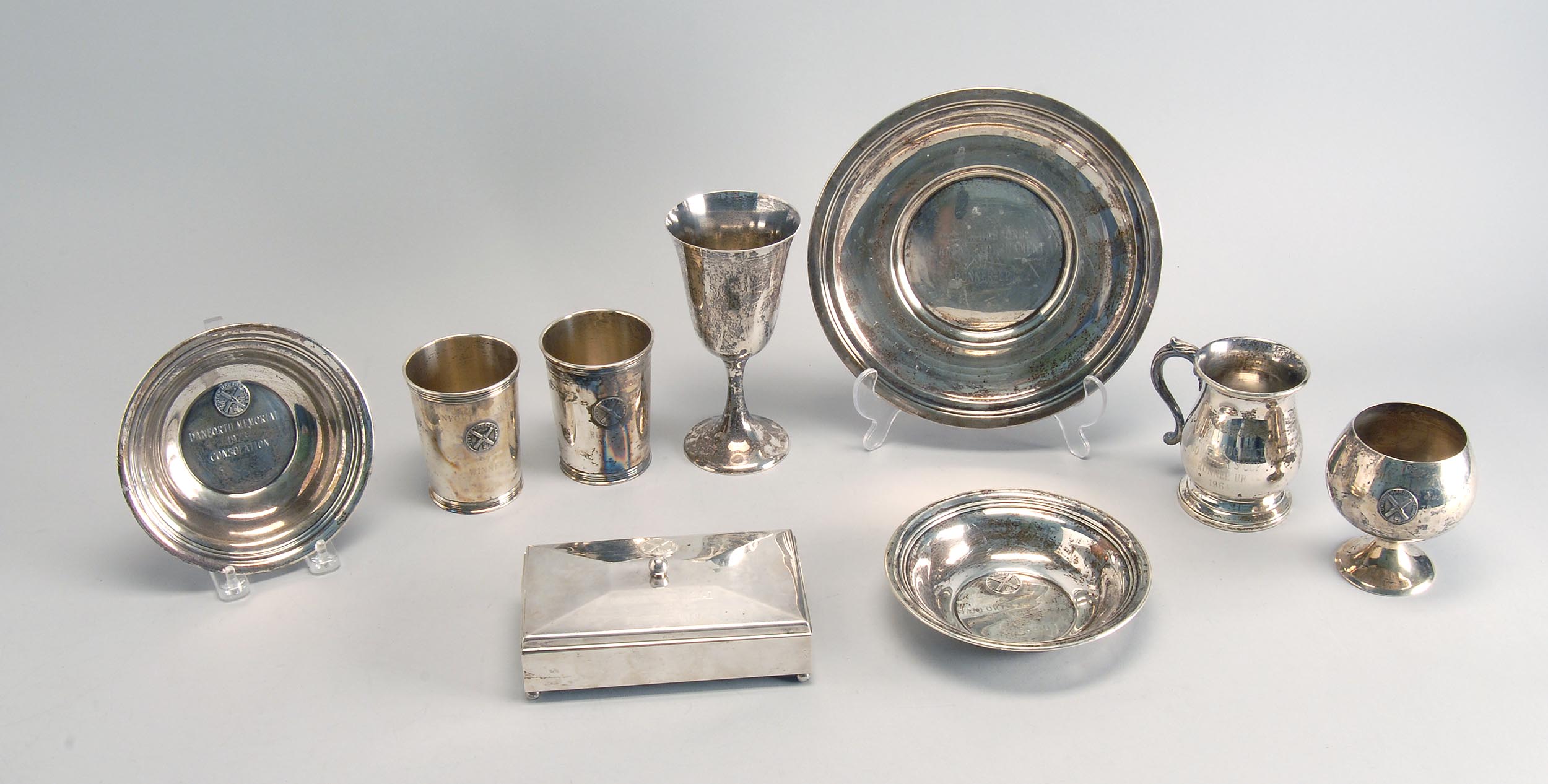 Appraisal: NINE PIECES OF STERLING SILVER HOLLOWWARE BY MANCHESTER SILVER CO