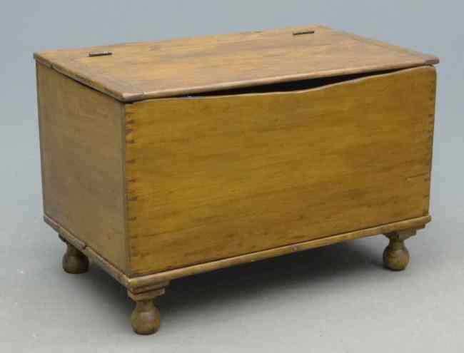 Appraisal: th c ball foot blanket box '' W '' D