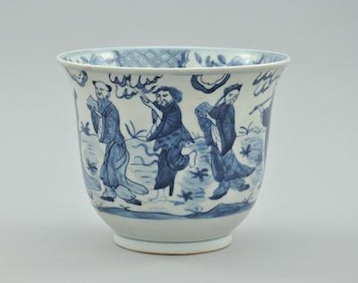 Appraisal: A Kangxi Style Blue and White Porcelain Bowl Chinese Of