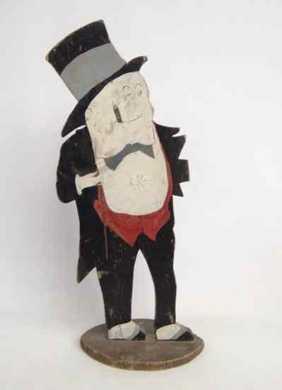 Appraisal: Vintage painted figure with cigar '' Ht