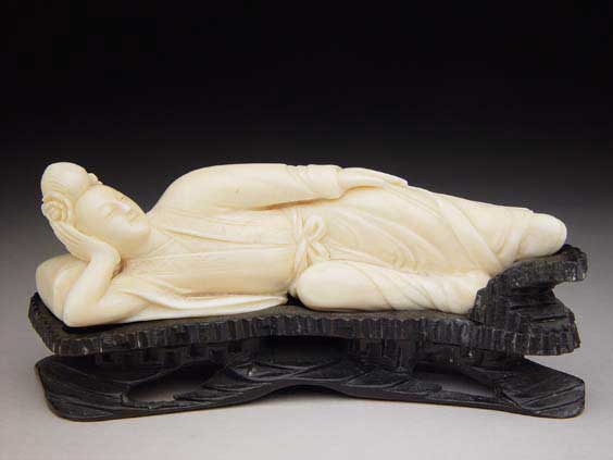 Appraisal: CARVED IVORY DOCTOR'S LADY Chinese carved ivory doctor's lady in