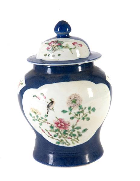 Appraisal: A pair of Chinese lidded jars minor chips to lid