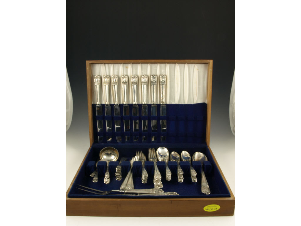 Appraisal: Sterling Flatware Service Sonja International pieces including teaspoons round soup