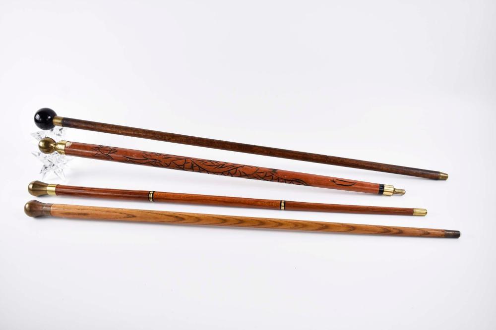 Appraisal: F UR POOL STICK OR POOL RELATED WALKING STICKS th