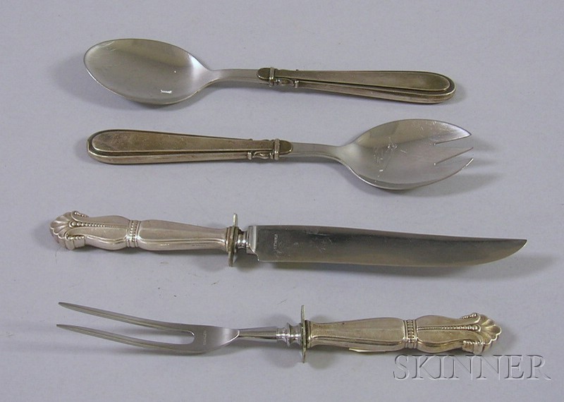 Appraisal: Two Sterling Silver Serving Sets a two-piece C M Cohr