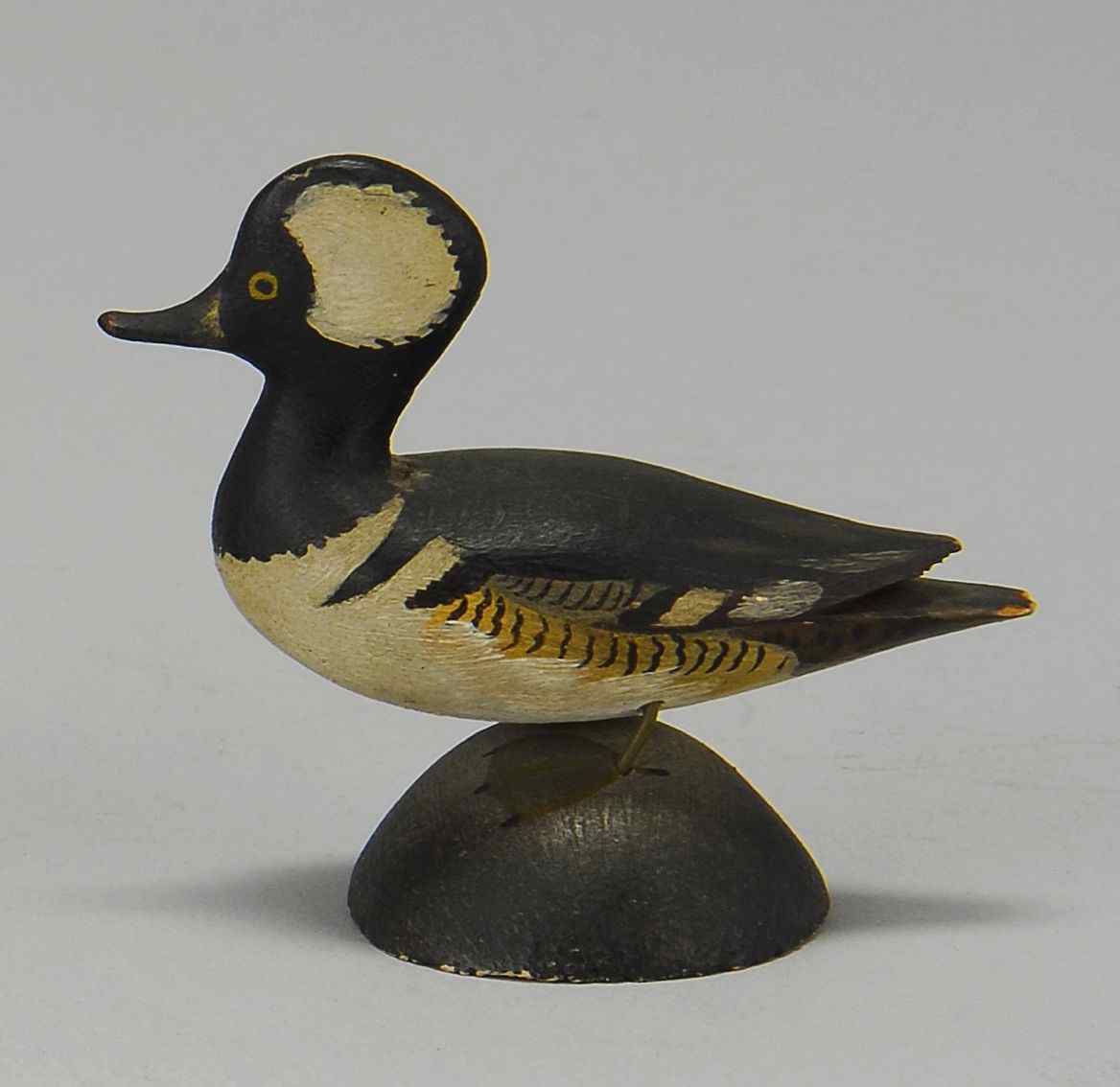 Appraisal: MINIATURE HOODED MERGANSER DRAKEBy A E Crowell of East Harwich