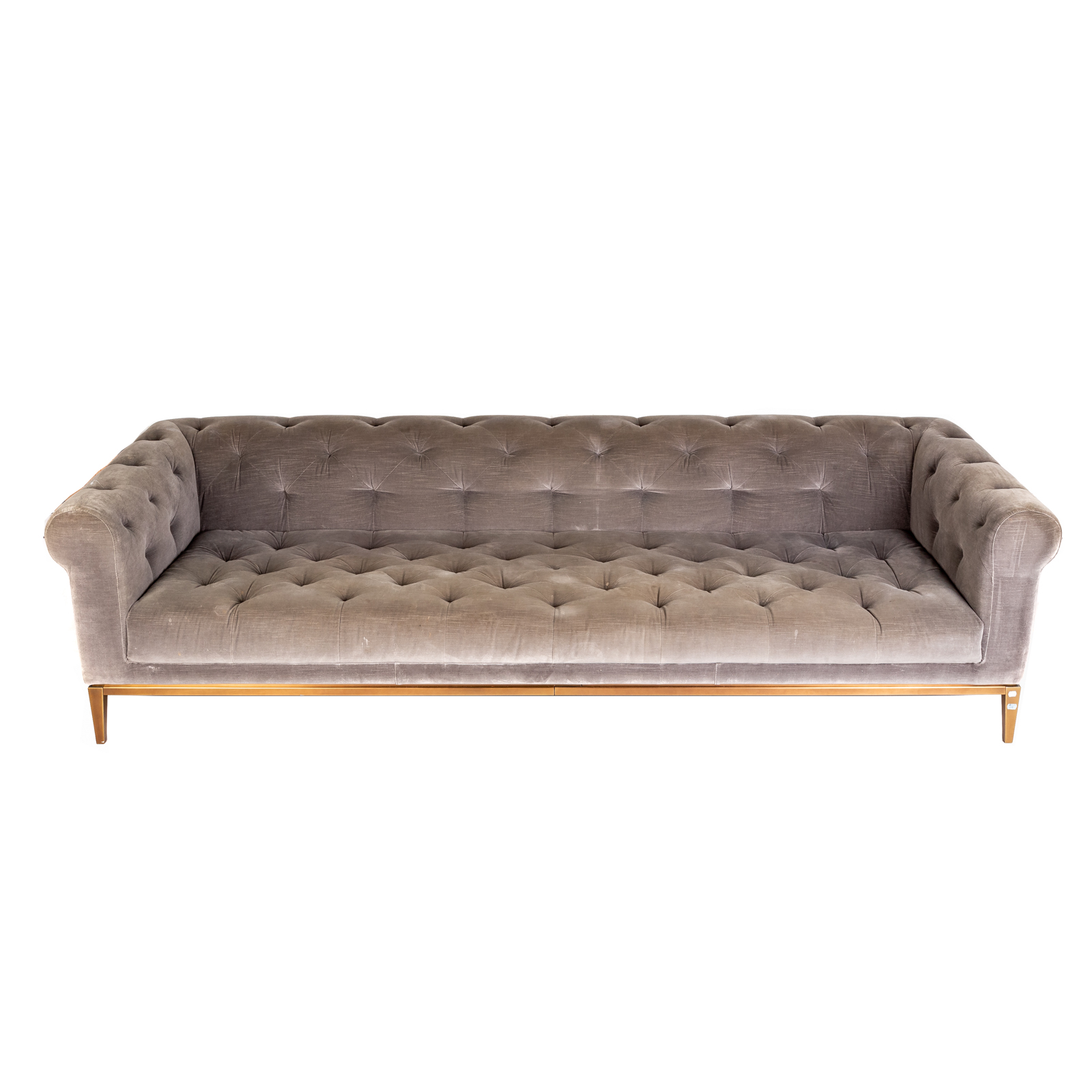 Appraisal: RESTORATION HARDWARE ITALIA CHESTERFIELD SOFA With tufted button upholstery on