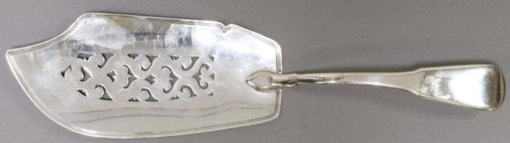 Appraisal: English George III sterling silver fish serving knife slice maker's