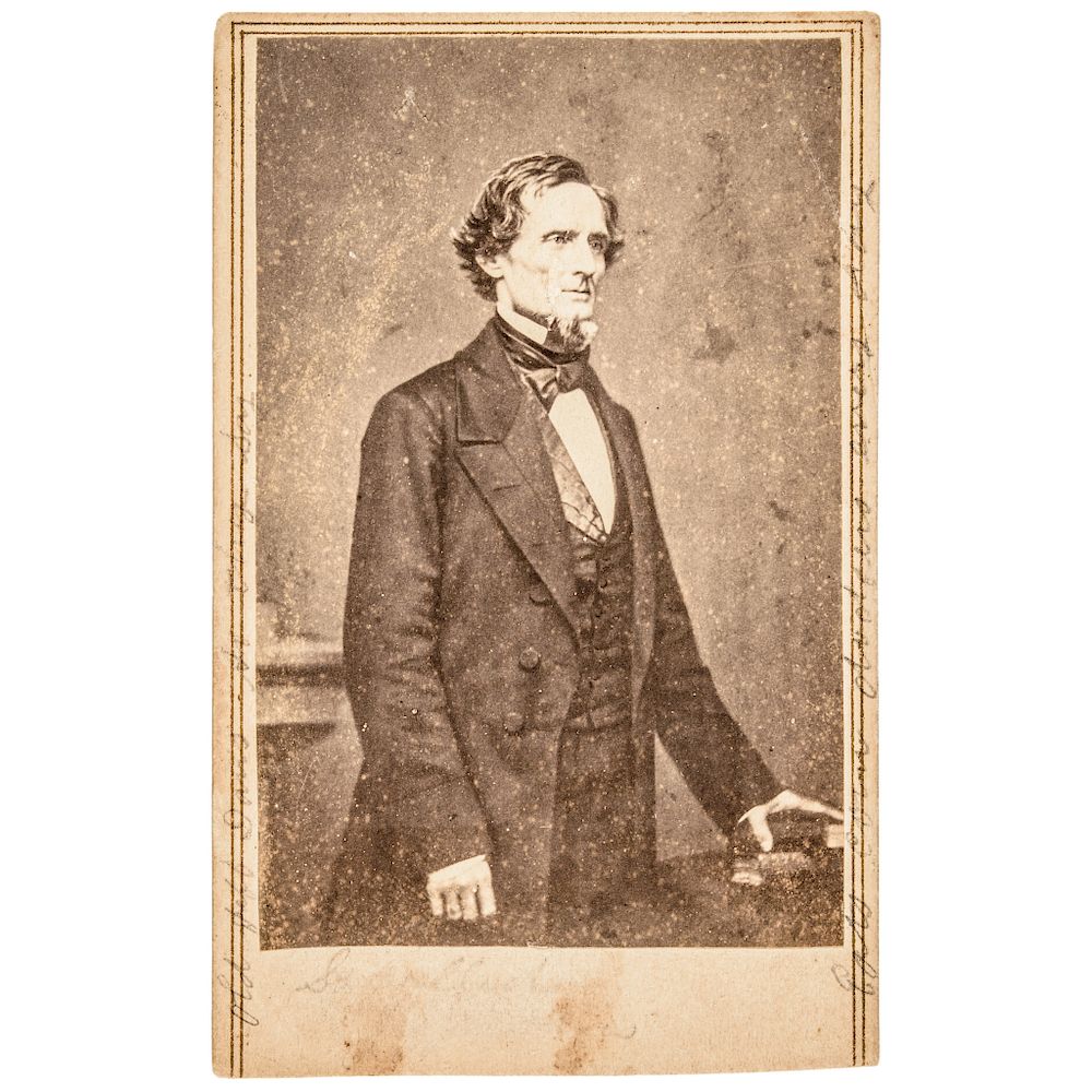 Appraisal: Confederate President Jefferson Davis and Wife Varina by Brady -