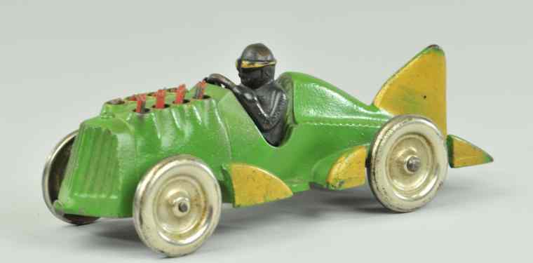 Appraisal: HUBLEY RACER WITH ARTICULATED PISTONS Cast iron painted in green