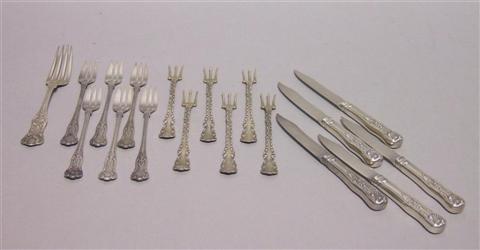 Appraisal: AMERICAN SILVER PART CHEESE SERVICE In the English King pattern