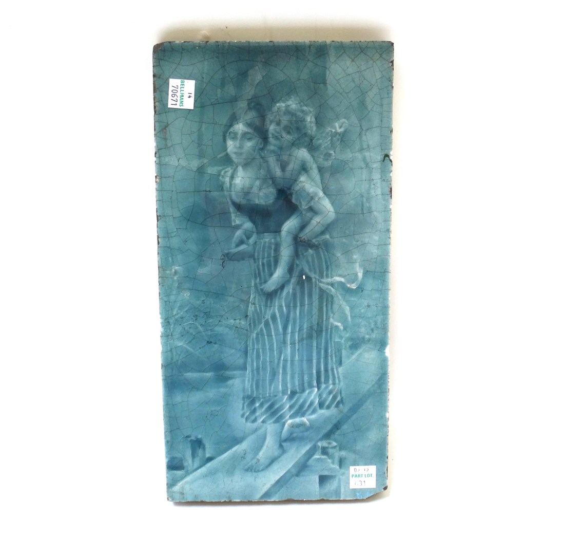 Appraisal: A pair of Mintons earthenware tile panels late th century