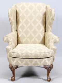 Appraisal: THOMASVILLE WINGBACK UPHOLSTERED ARMCHAIR THOMASVILLE WINGBACK UPHOLSTERED ARMCHAIR H W