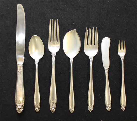 Appraisal: Sale Lot A Partial Set of American Silver Flatware International