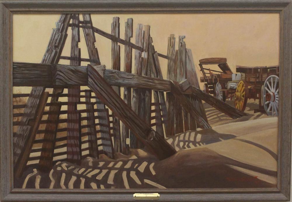 Appraisal: STAN DEVEREAUX SINNETT California Montana - oil on canvas The