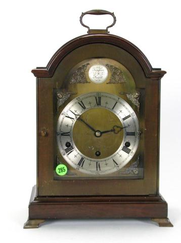 Appraisal: ELLIOT LONDON MAHOGANY BRASS BRACKET CLOCK WITH WESTMINSTER WHITTINGTON CHIMES