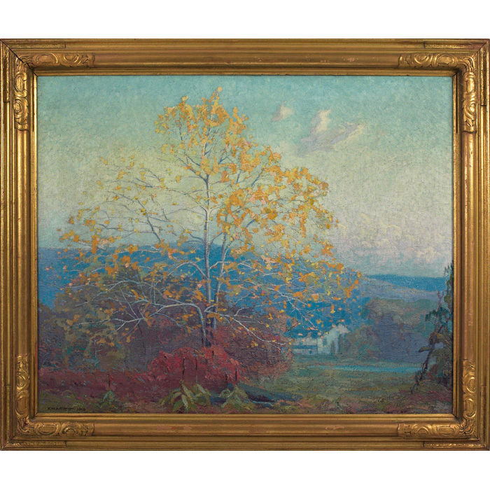 Appraisal: Carl Rudolph Krafft American - Blue and Gold oil on