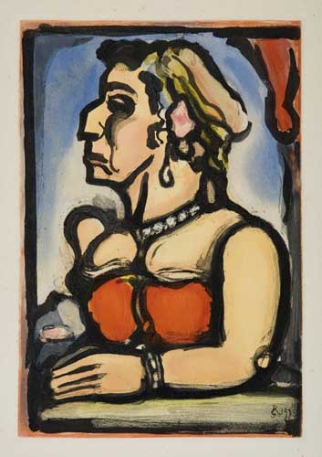 Appraisal: GEORGES ROUAULT Madame Carmencita Color aquatint x mm x inches