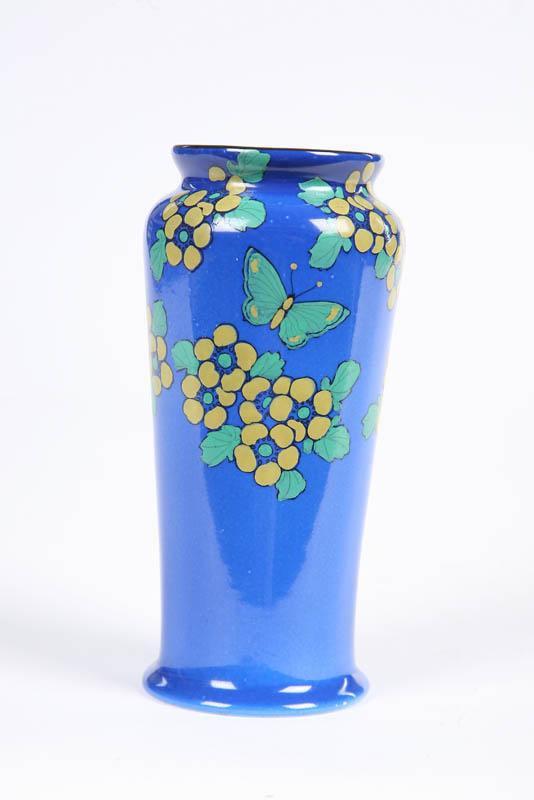 Appraisal: ROYAL DOULTON BLUE FLAMBE VASE Unusual bright blue vase of