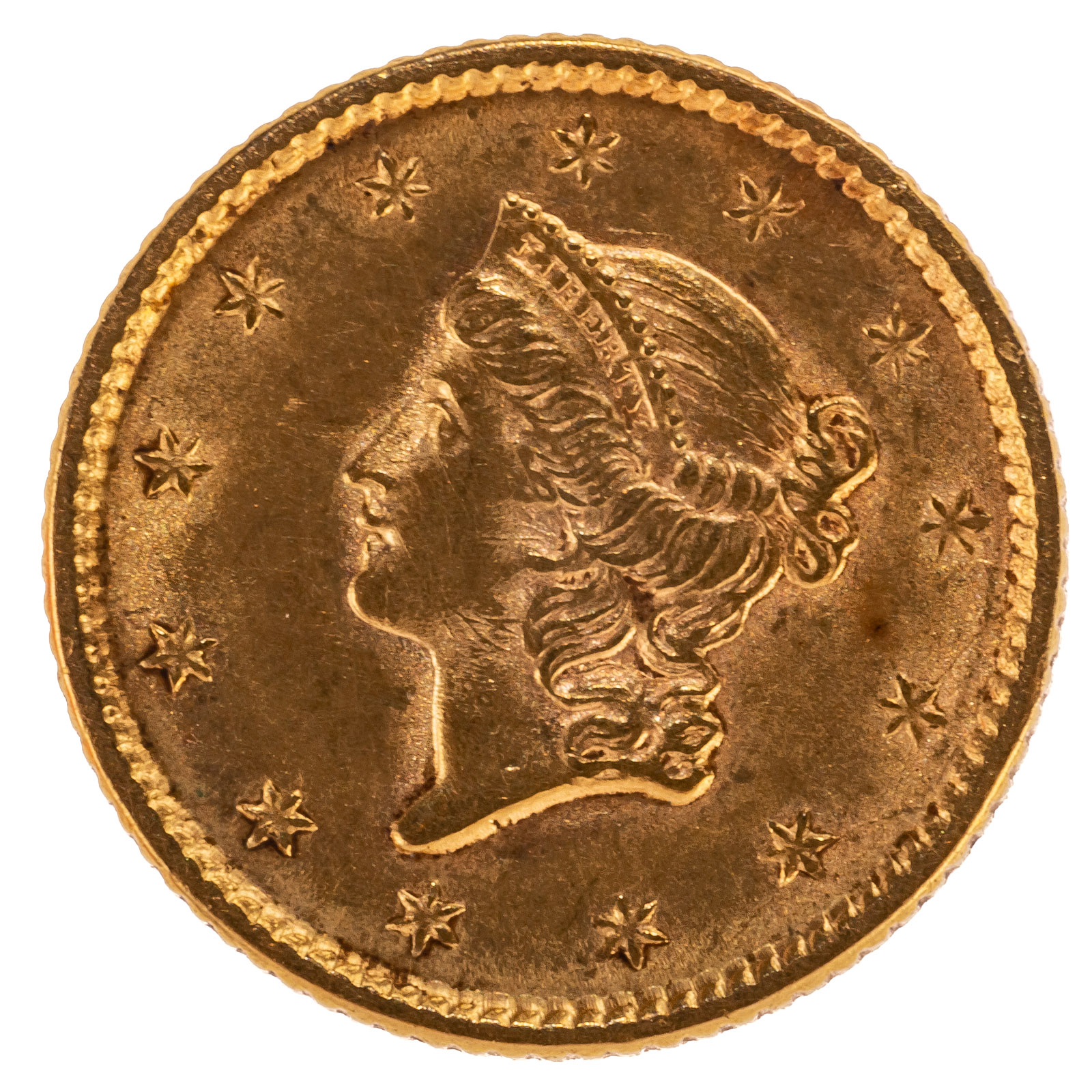 Appraisal: GOLD DOLLAR XF AU DETAILS Lustrous on both sides but