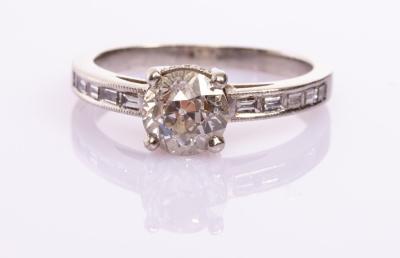 Appraisal: A diamond solitaire ring the old cut diamond of approximately