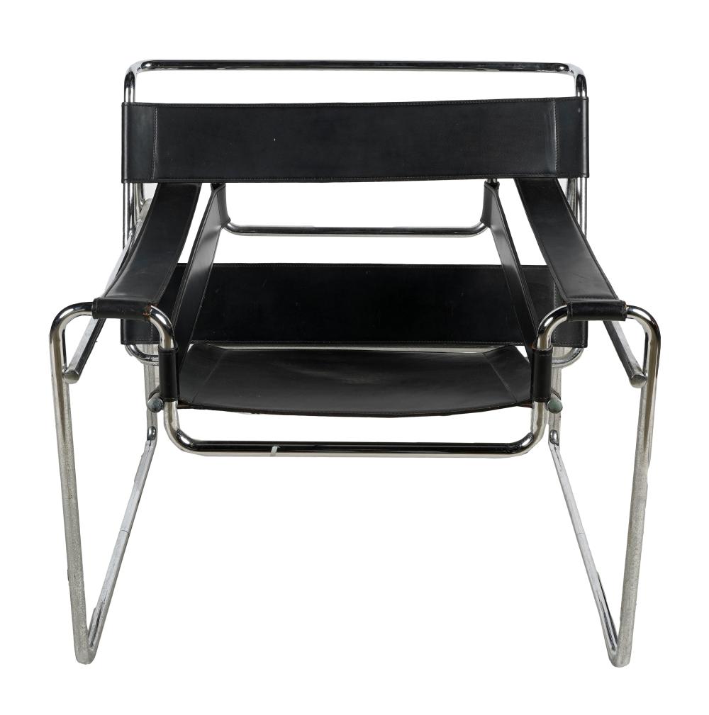 Appraisal: WASSILY STYLE CHAIRin the style of Marcel Breuer with black