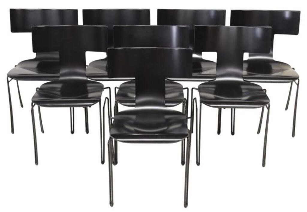 Appraisal: lot of Modern Anziano stackable chairs John Hutton American -