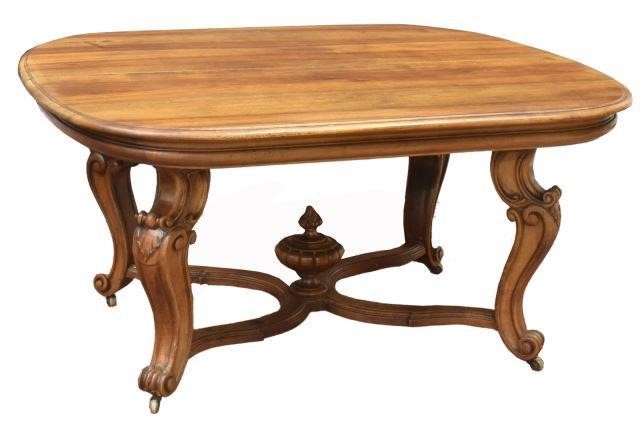 Appraisal: French Louis XV style walnut dining table early th c