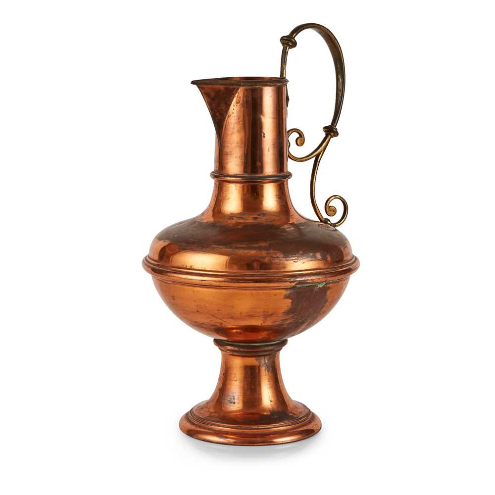 Appraisal: BENHAM FROUD LONDON AESTHETIC MOVEMENT EWER CIRCA copper and brass