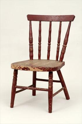 Appraisal: American Advertising Miniature Turned Chair Stenciled Berry's Years of Good