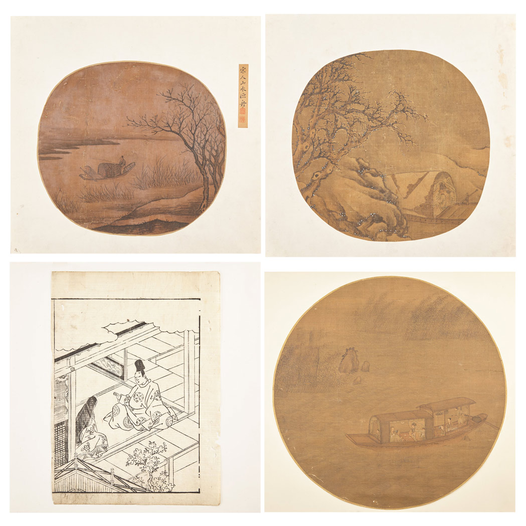 Appraisal: Chinese School Qing Dynasty Group of three Song Dynasty style